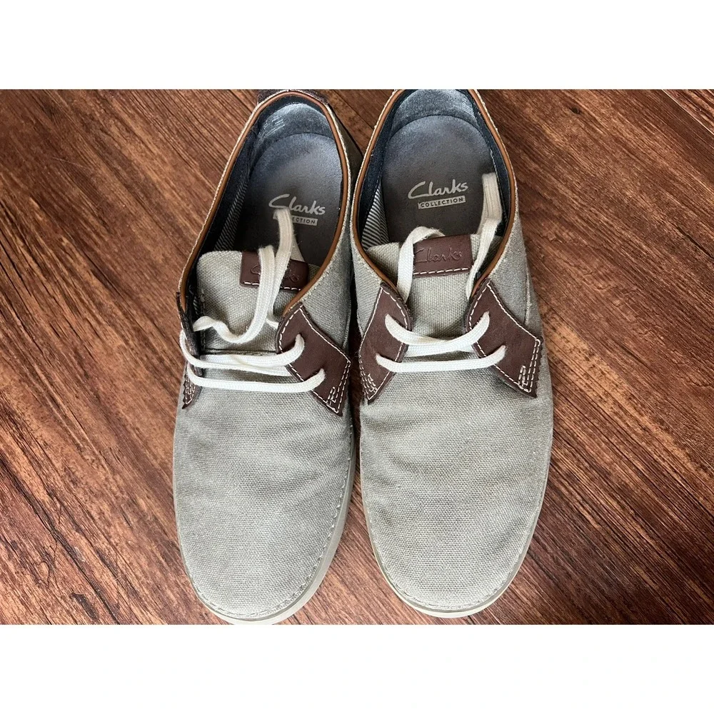 Clarks Collection Men's Lace Up Canvas /Fabric Upper Shoes Size 9.5 M